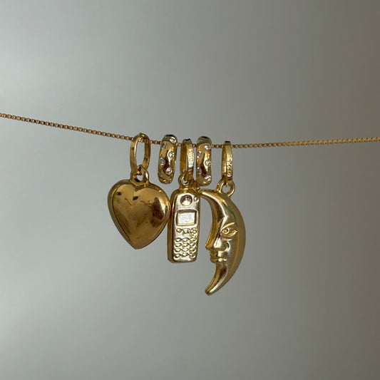 14K Gold Diamond Charm Divider Slider