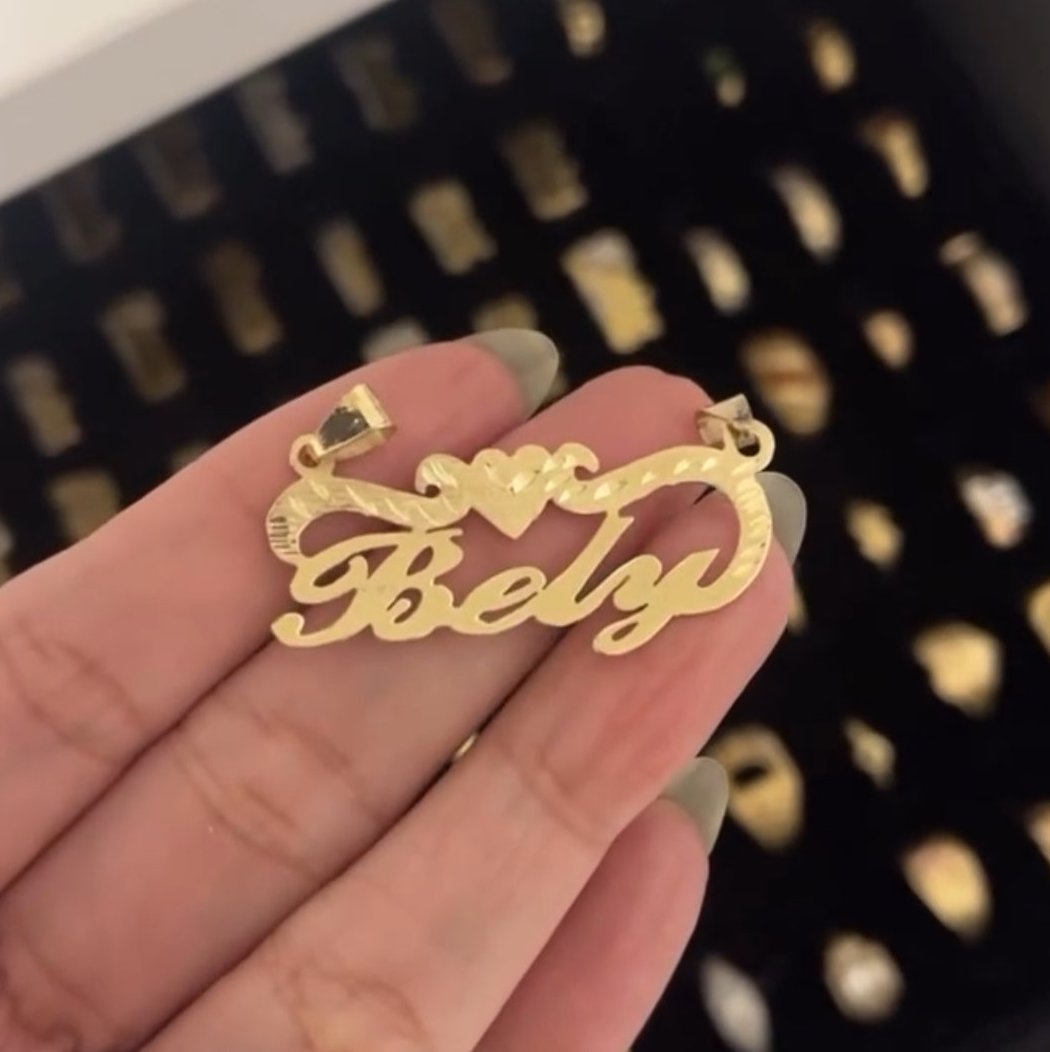 14K solid gold Custom Nameplates