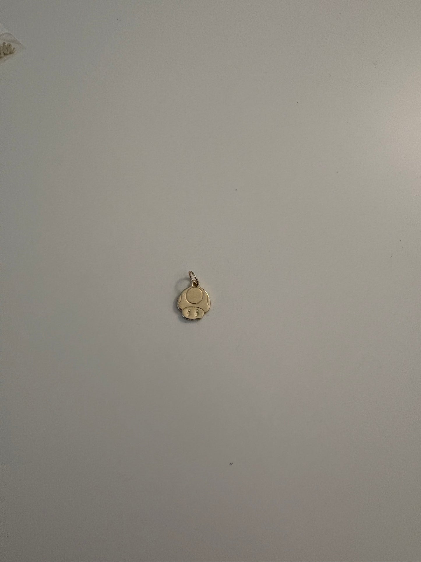 14K Yellow Gold Mario-Style Mushroom Charm