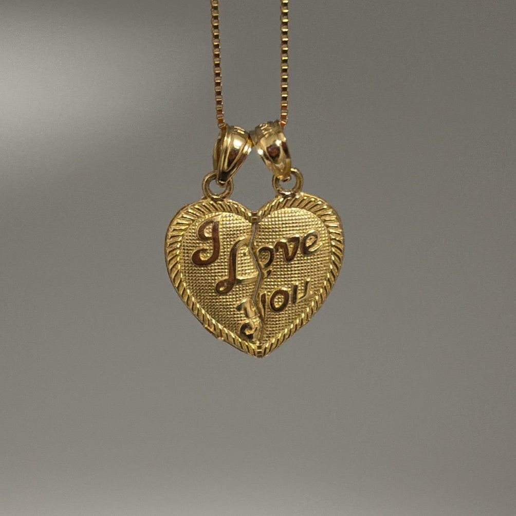 14k I love you break-apart charm