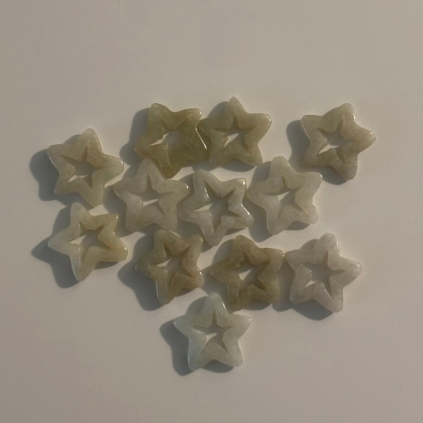 Jade Star Slider Charms -Light & Dark Jade