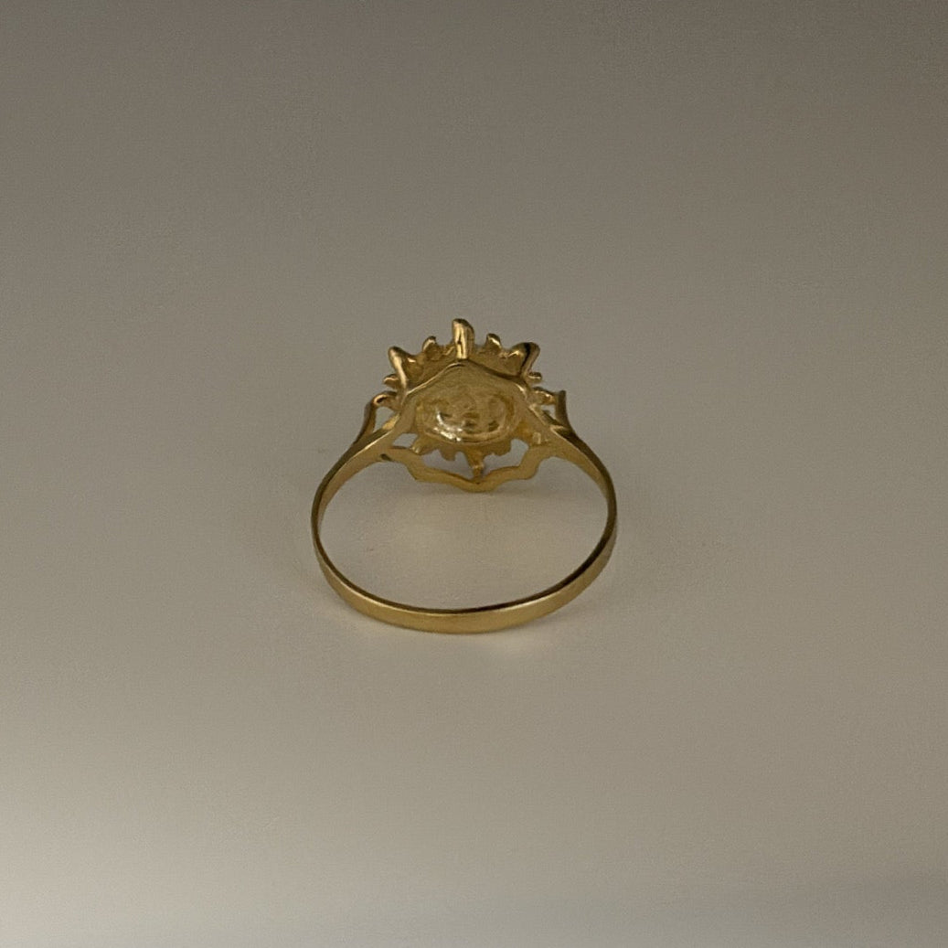 14k Sun and Moon ring