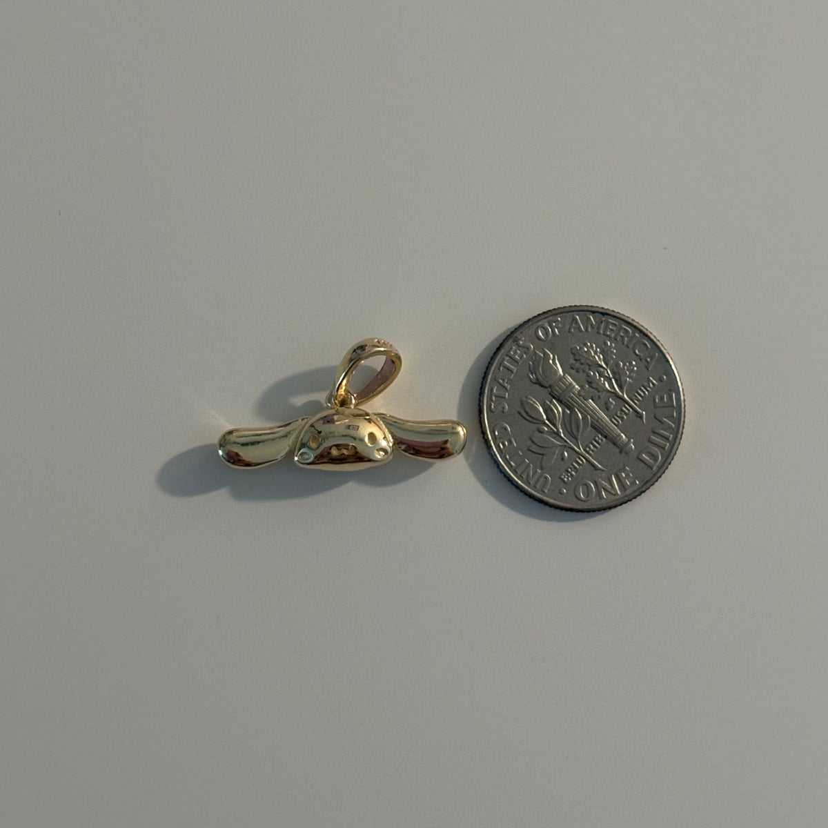 14K Yellow Gold Cinnamoroll-Inspired 3D Head Charm