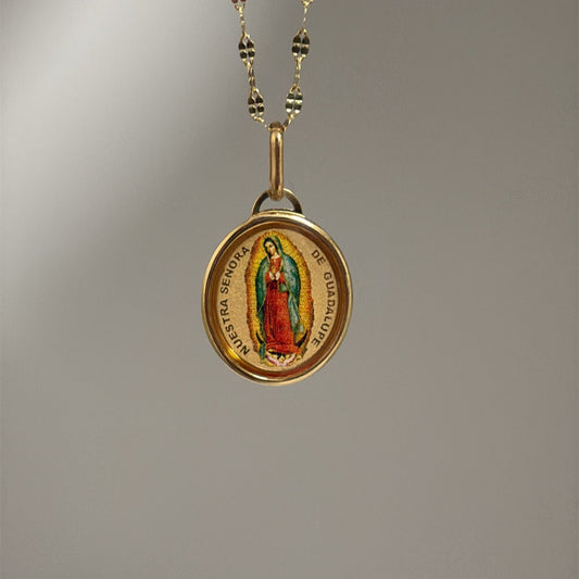 14k nuestra señora de Guadalupe charm