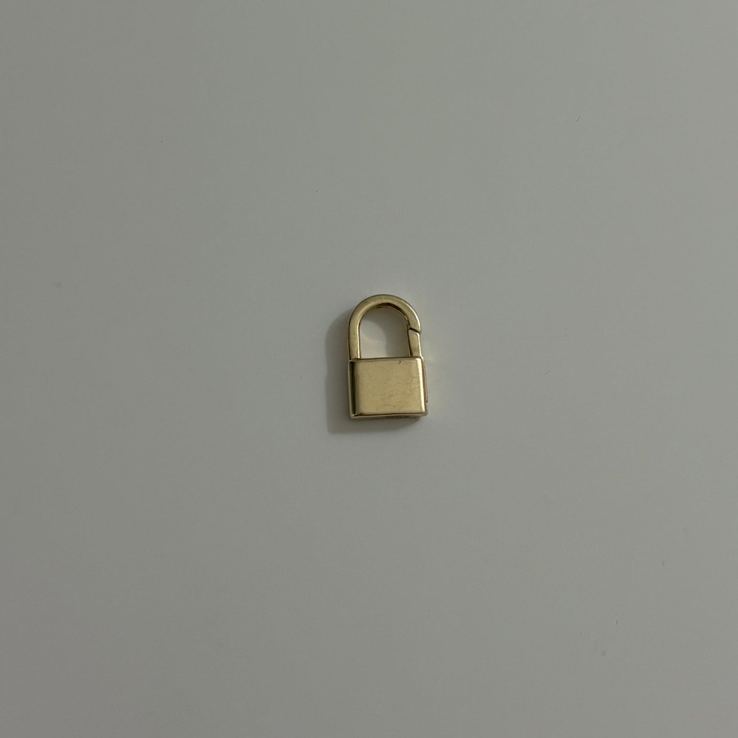 14K Yellow Gold Mini Padlock Charm – Engravable