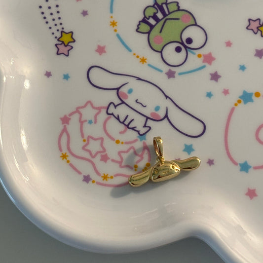 14K Yellow Gold Cinnamoroll-Inspired 3D Head Charm
