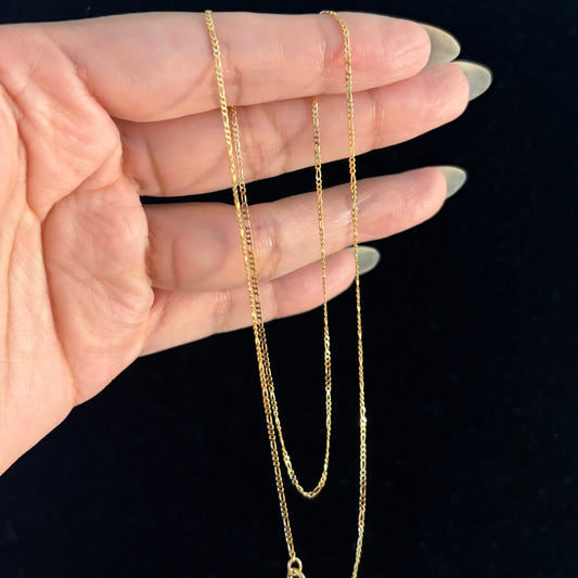 14K Yellow Gold Baby Figaro Chain