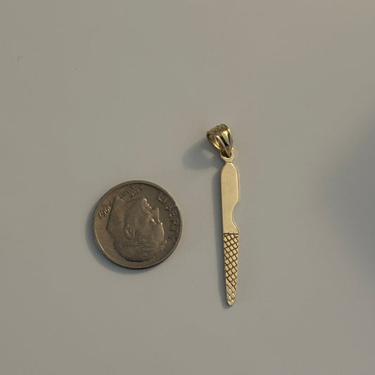 14K Yellow Gold Nail Filer Charm