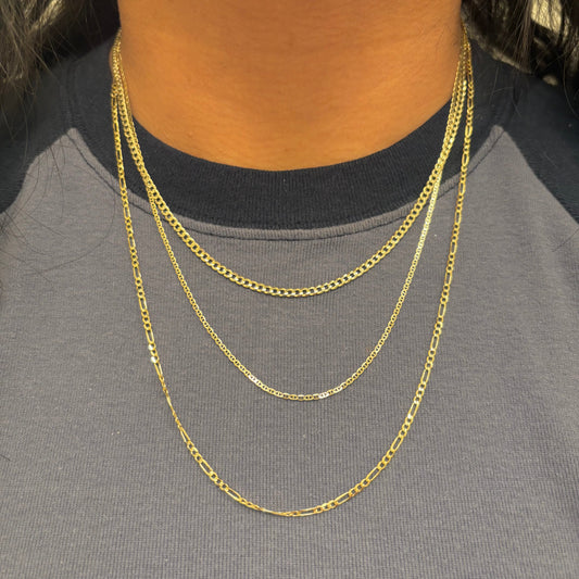 14K Gold Dainty Mariner Chain Necklace