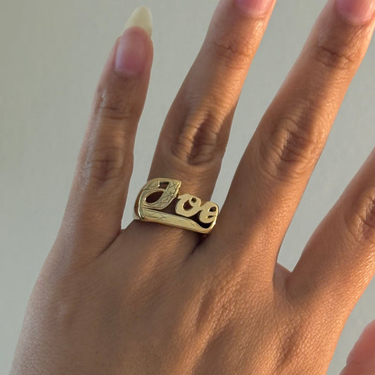 Vintage 14K Gold “Joe” Name Ring – Size 7.25
