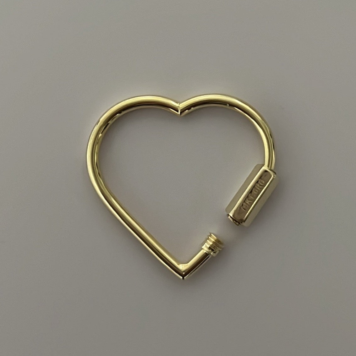 14k solid gold heart connector