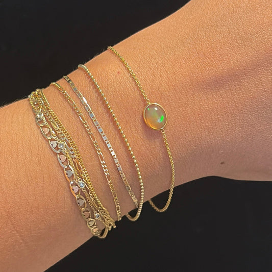 14K Gold Opal Bracelet