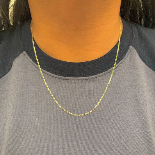 14K Gold Dainty Mariner Chain Necklace