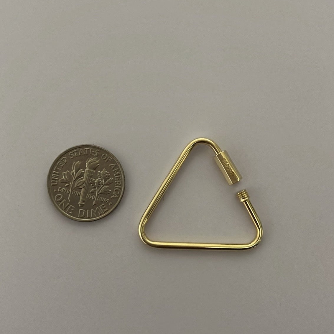 14k Solid gold triangle connector