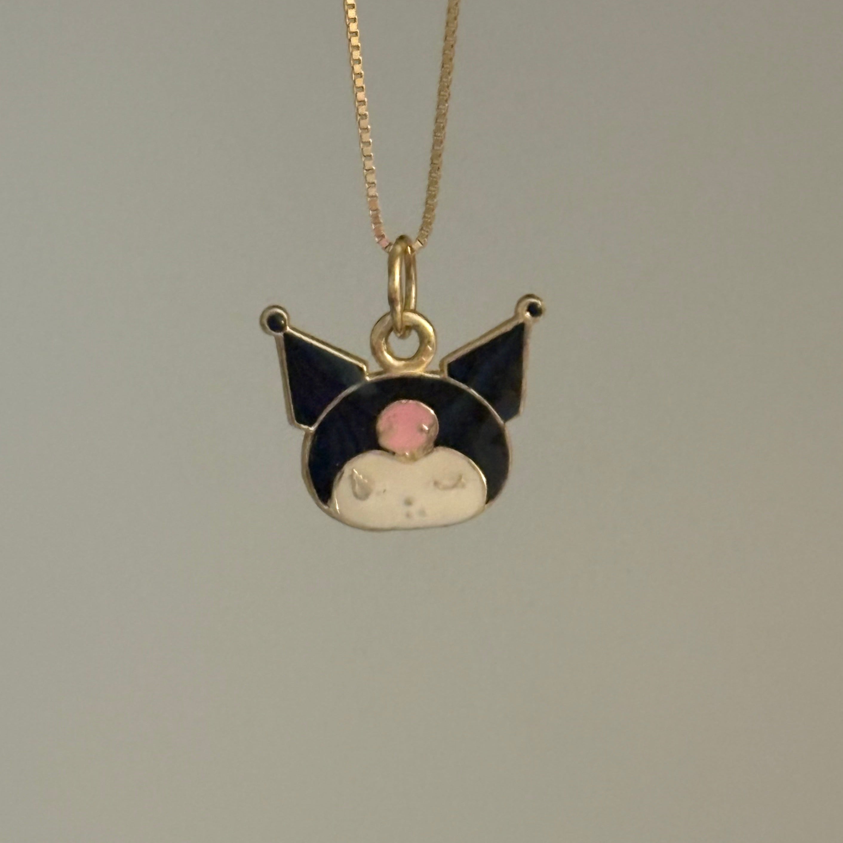 PANDEAD_OID Revolution GYAROMI ギャロミ Pre-Loved Enamel Kuromi Head Charm – Tested 14K Yellow Gold | 16.4