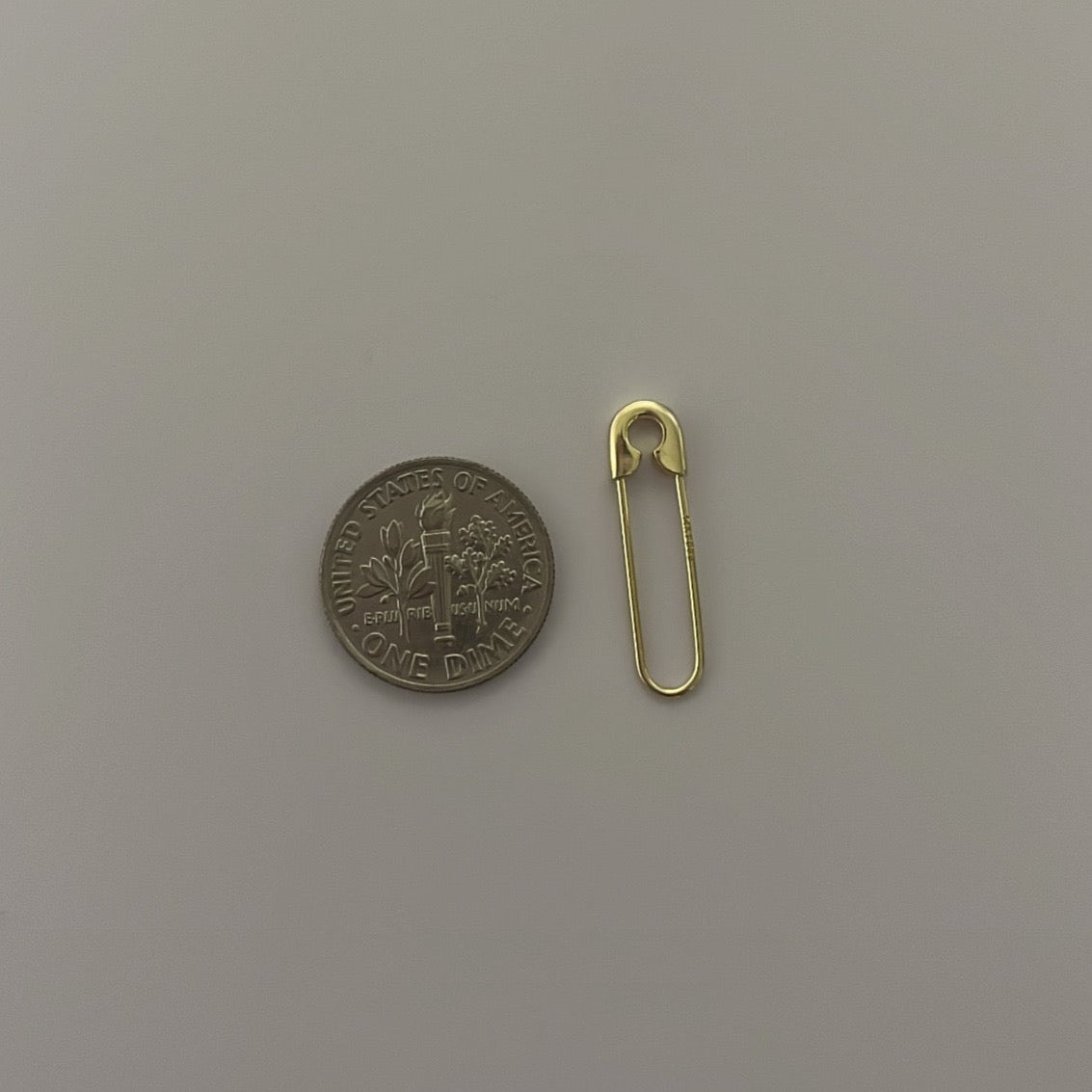 14k solid gold safety pin