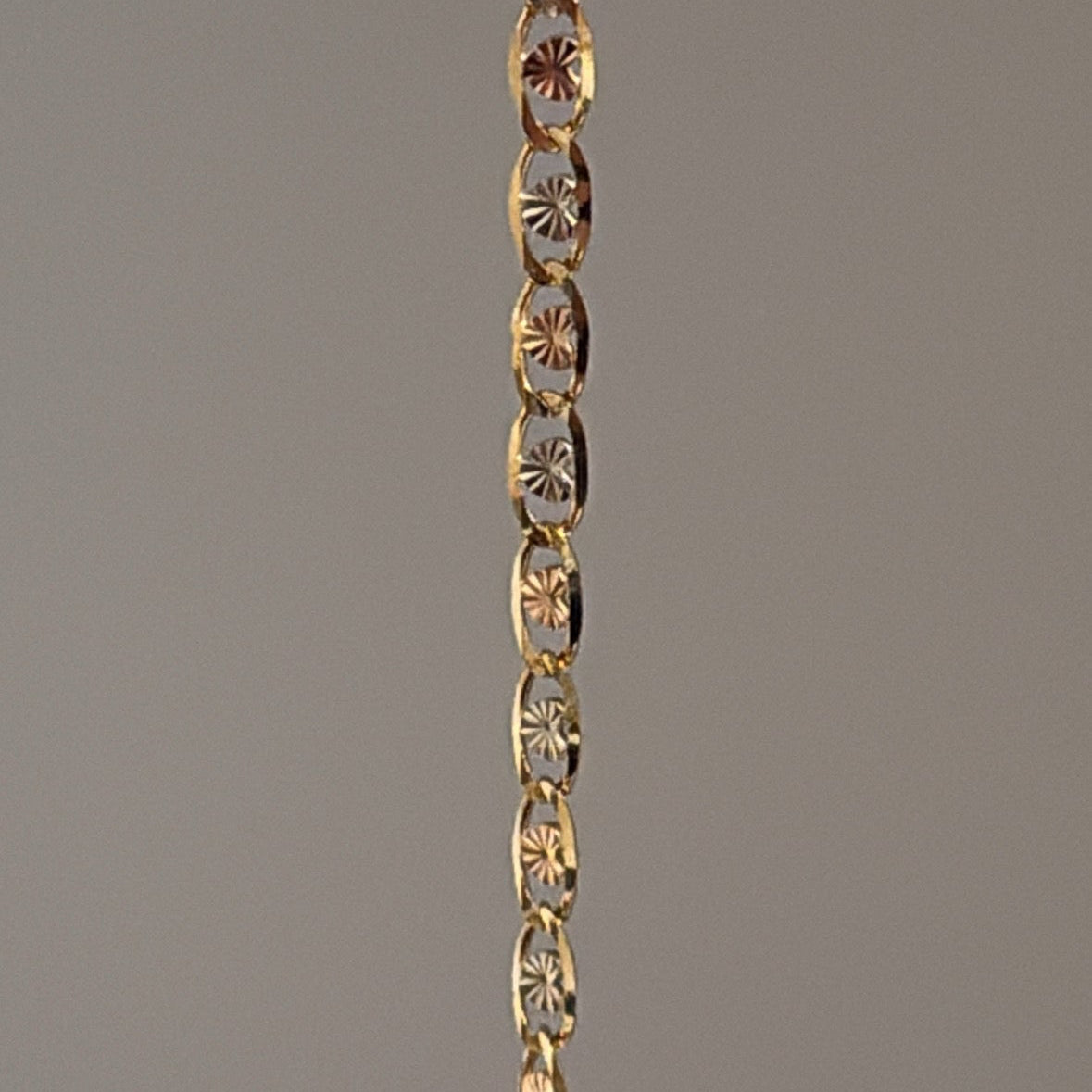 14k Tritone Gold Valentino Heart Bracelet – Smooth or Diamond Cut