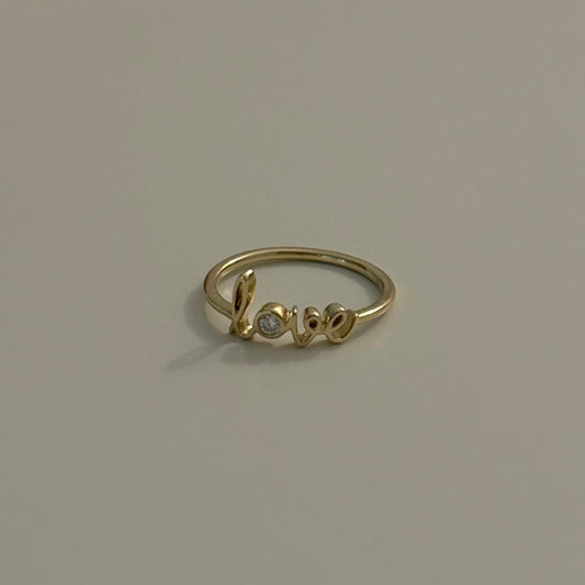 10K Gold “LOVE” Diamond Ring