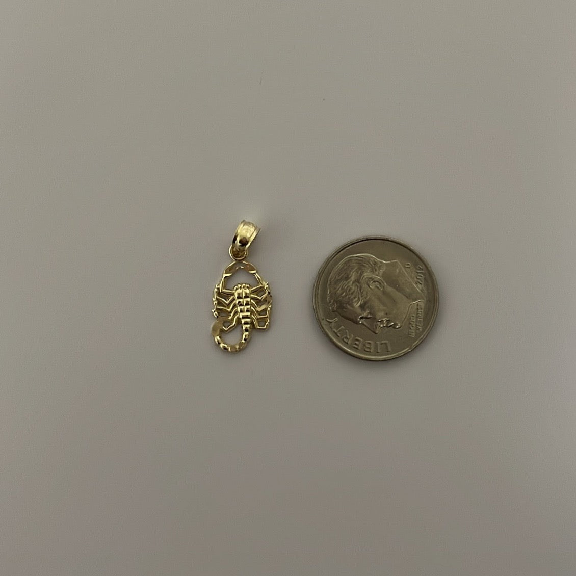 14K Solid gold mini Scorpio charm