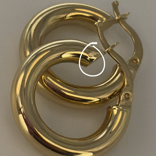 14k solid gold  hoops earrings