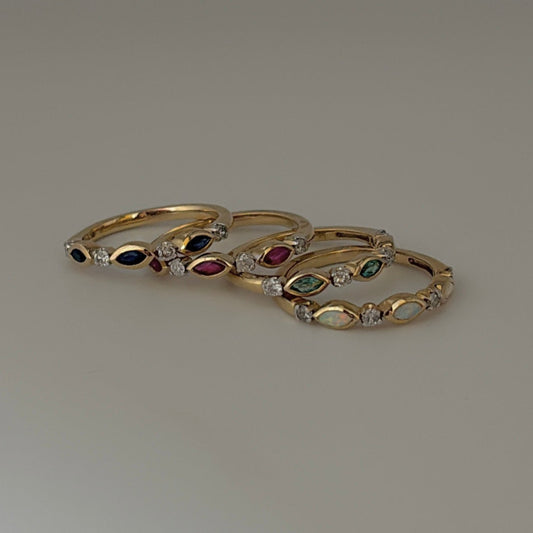 10k ruby and diamond ring