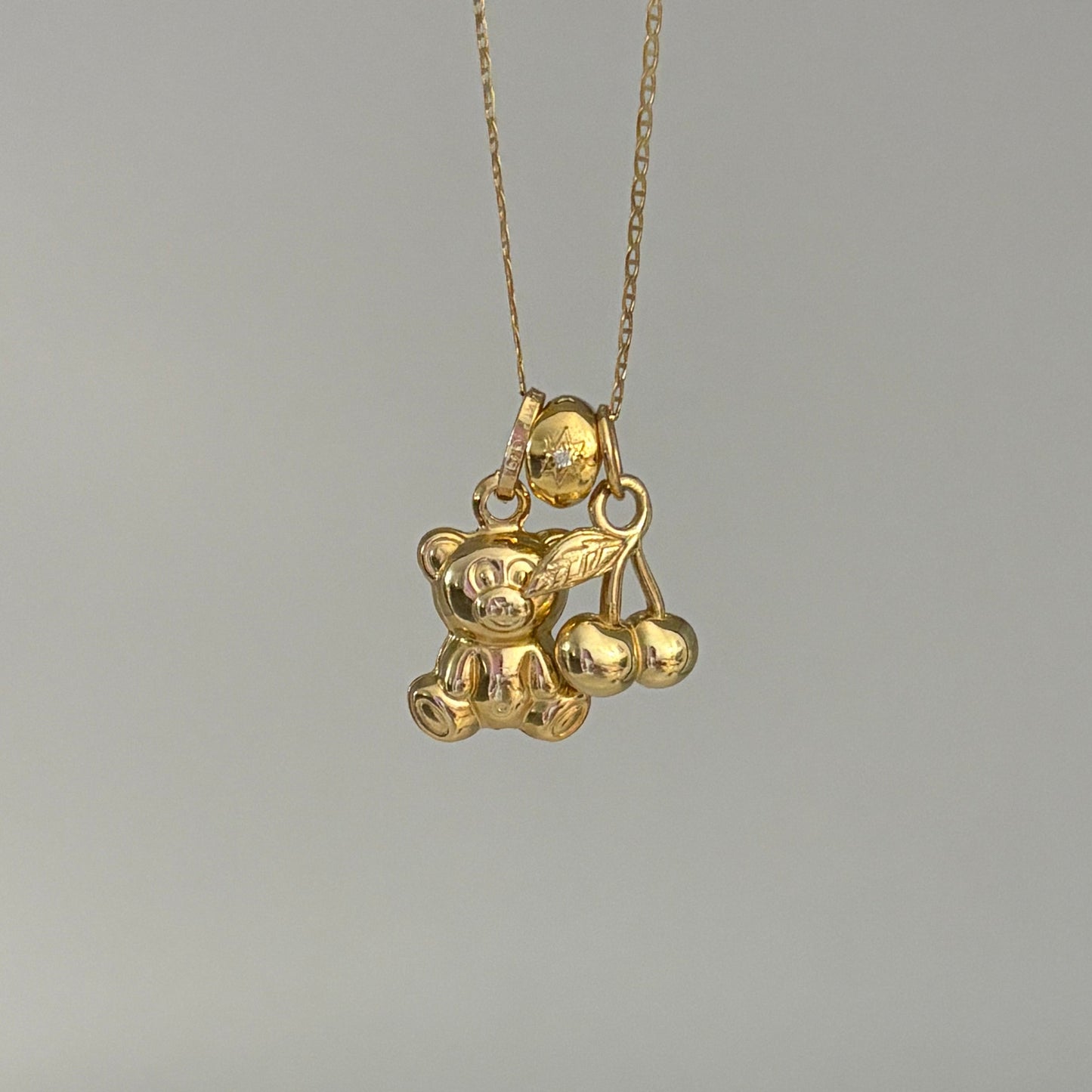 14K Gold Mini Starburst Diamond Slider (Spacer / Divider)