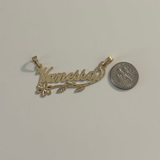 14K Gold Vanessa Nameplate – Style 34 (Ready to Ship)