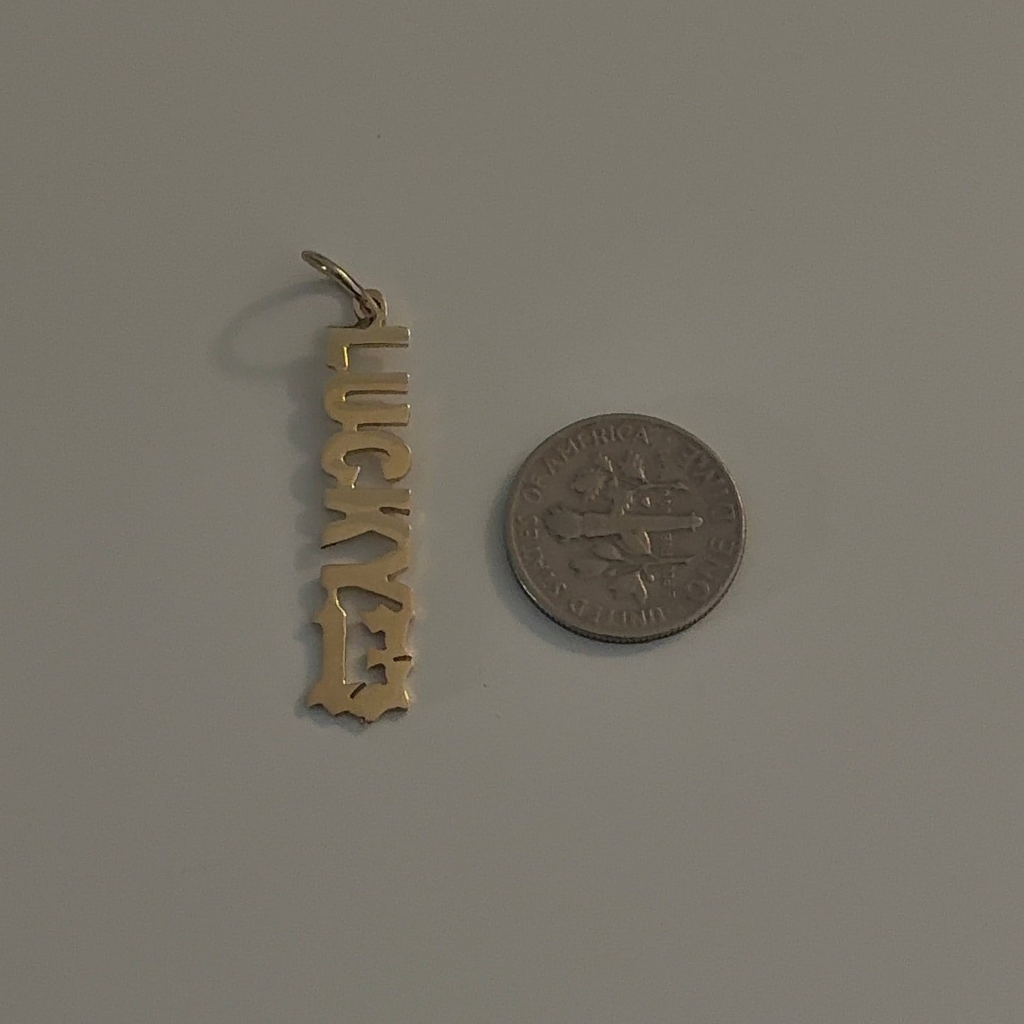 14K Yellow Gold “Lucky 13” Vertical Charm