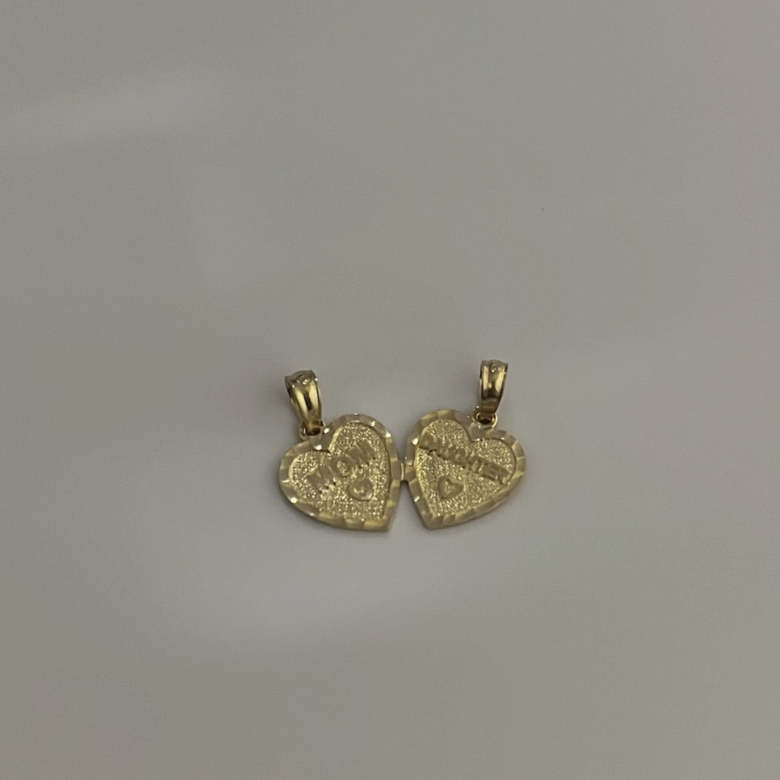 14k solid gold Mom and Daughter break-apart charm