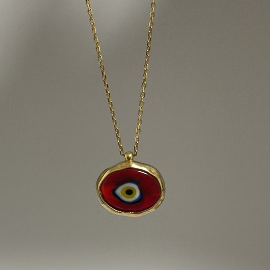 14k evil eye necklace