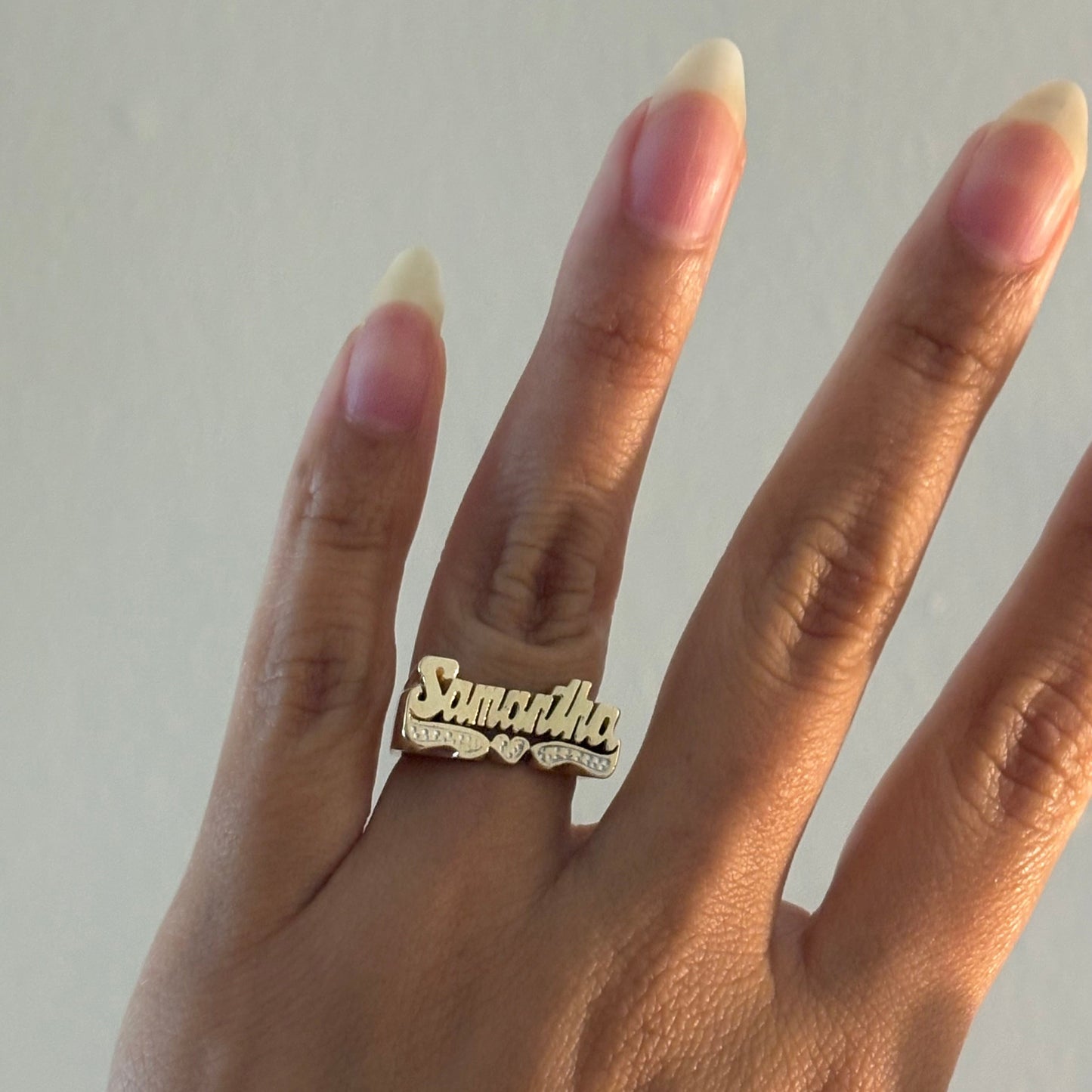 Vintage 14K Gold Samantha Name Ring – Size 6