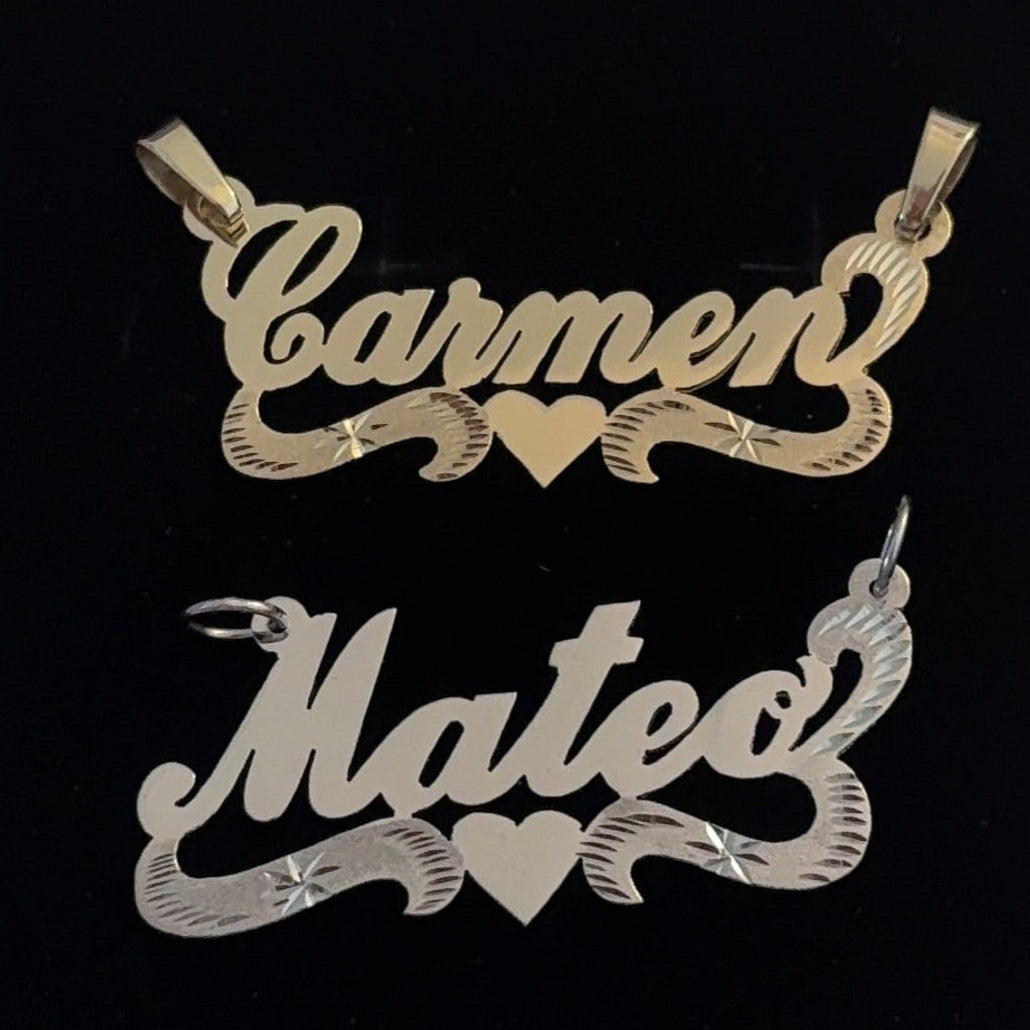 14K solid gold Custom Nameplate