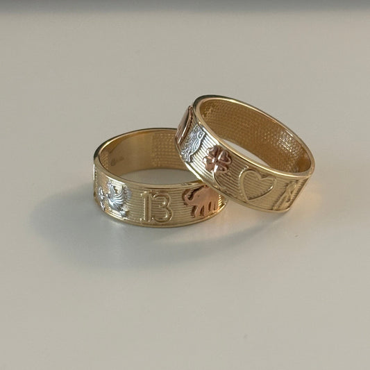 14k  lucky band ring