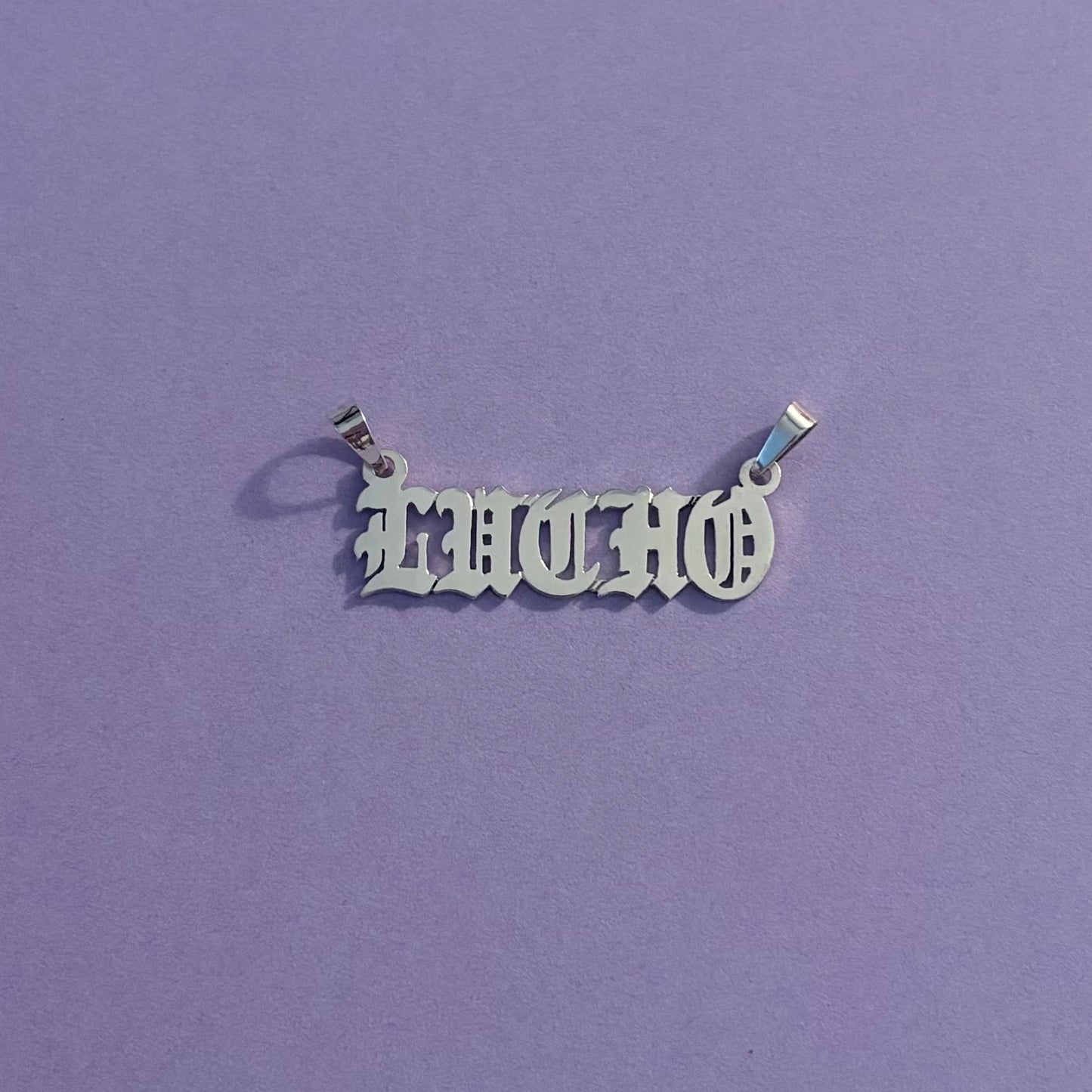 925 Sterling Silver Custom Nameplate Pendant – Personalized Name Design