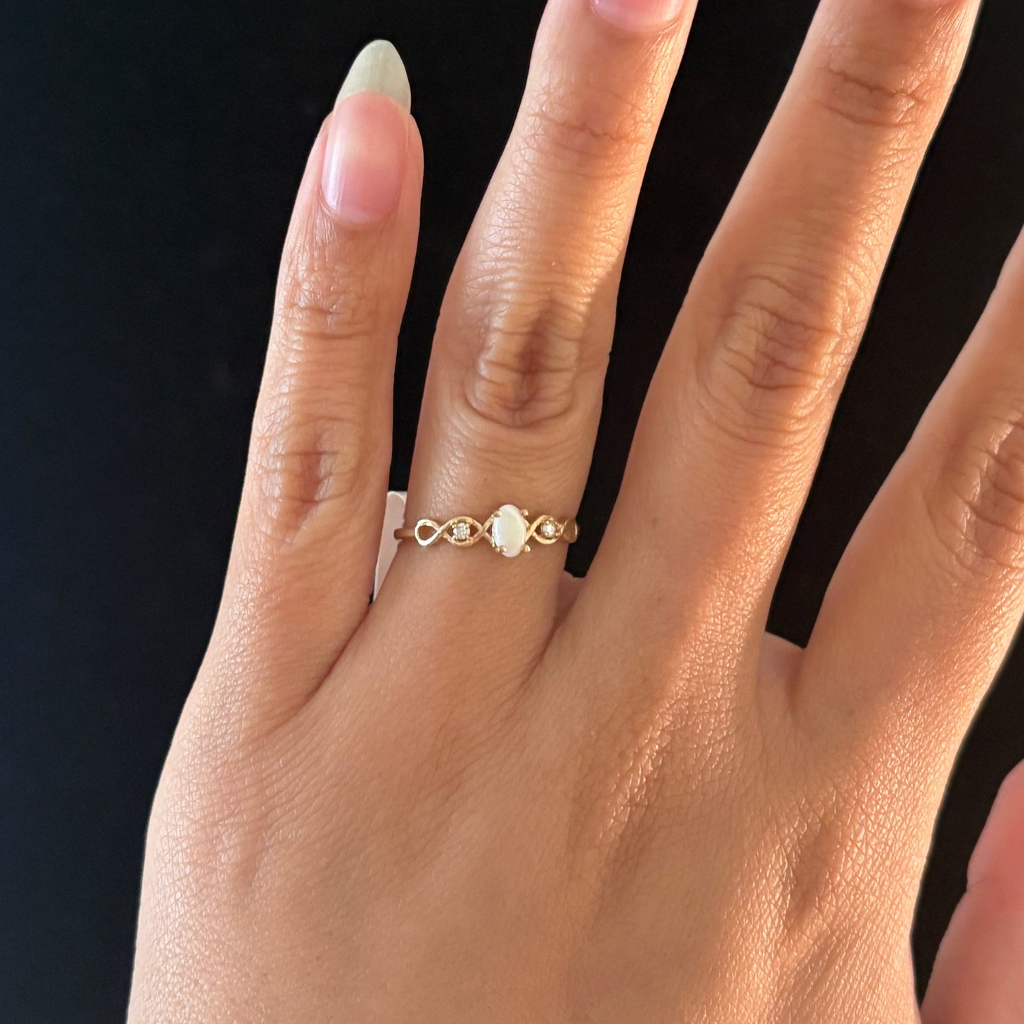 10K Yellow Gold Genuine Birthstone & Diamond Ring | 12 Birthstone Options