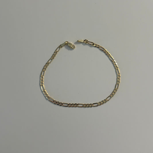 14K Yellow Gold Figaro Bracelet – 8”