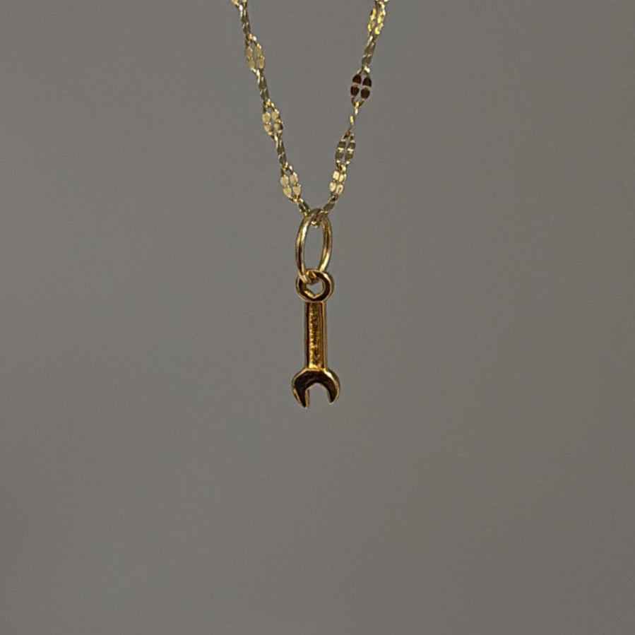 24k mini wrench charm