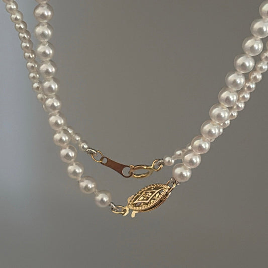 Genuine Cultured Pearl Necklaces – 14K Gold Clasp