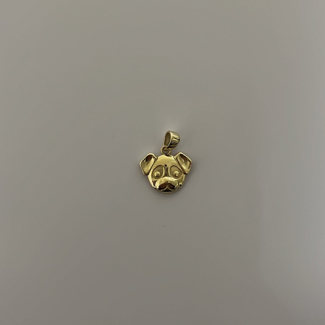 14K solid gold pug charm