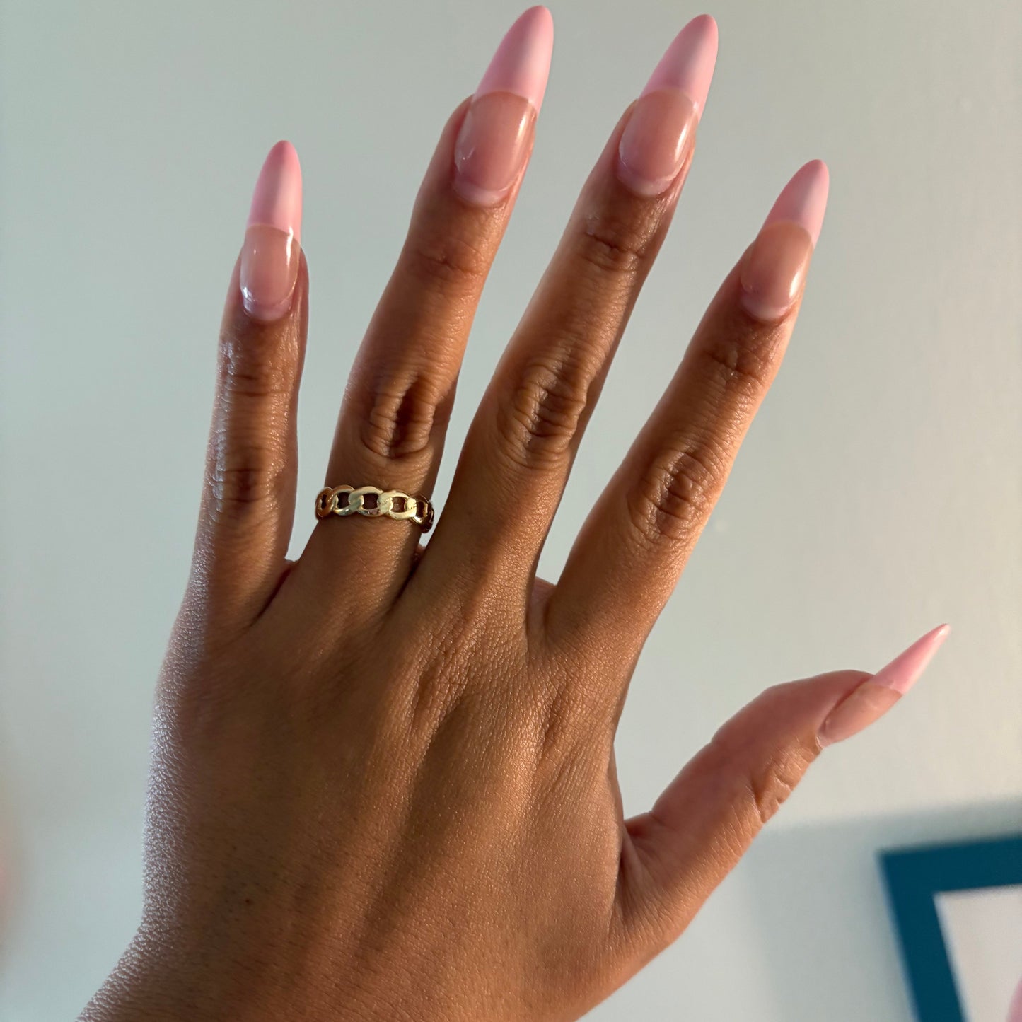 14k solid gold cuban ring