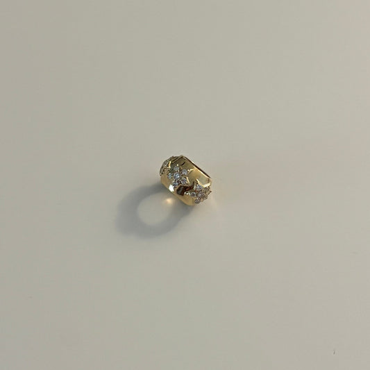 14K Gold Diamond Star Spacer Charm Divider | Fits Up to 5.5mm Chains