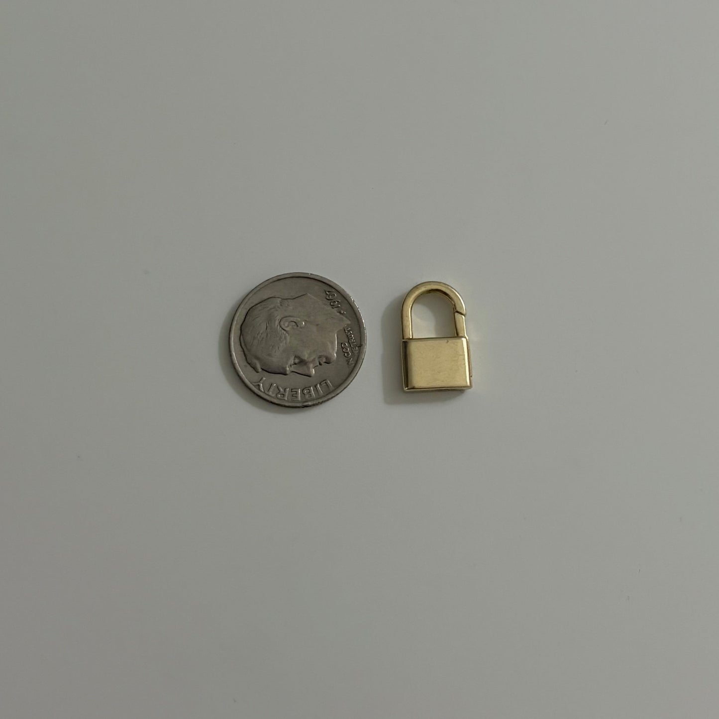 14K Yellow Gold Mini Padlock Charm – Engravable