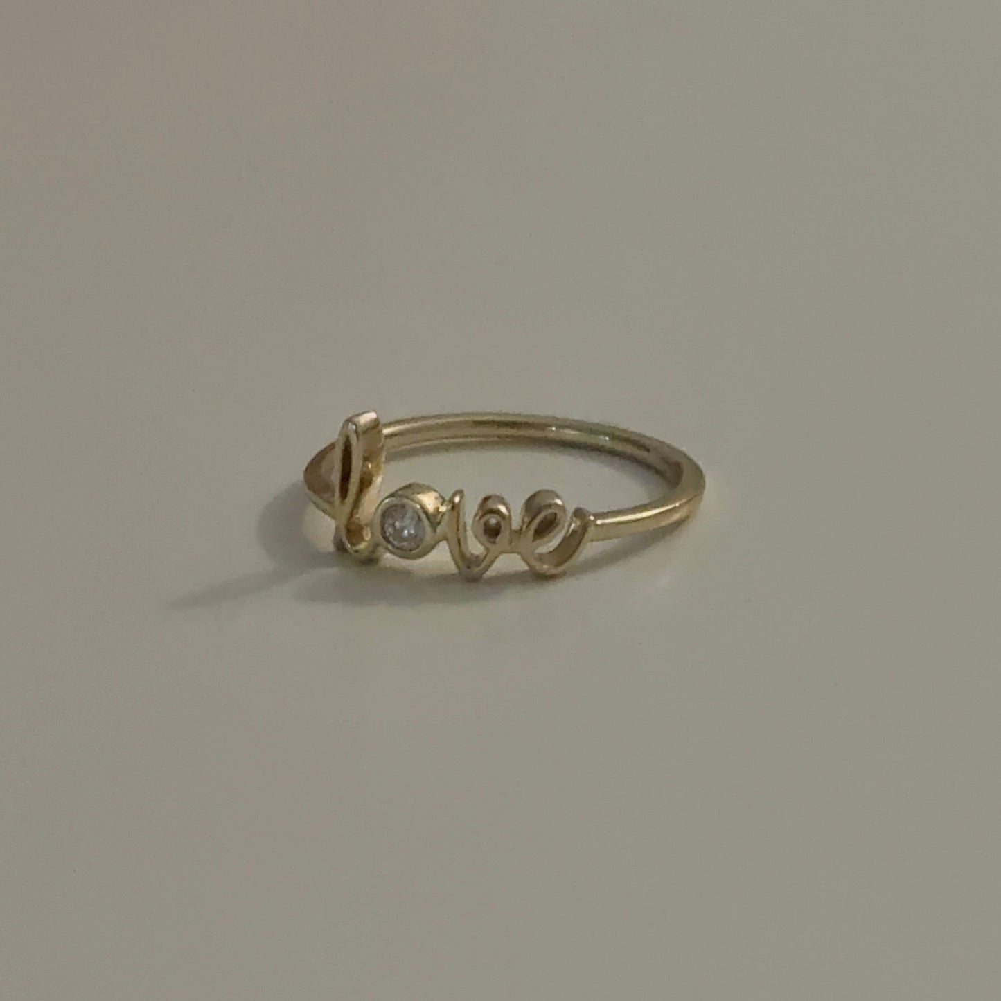 10K Gold “LOVE” Diamond Ring