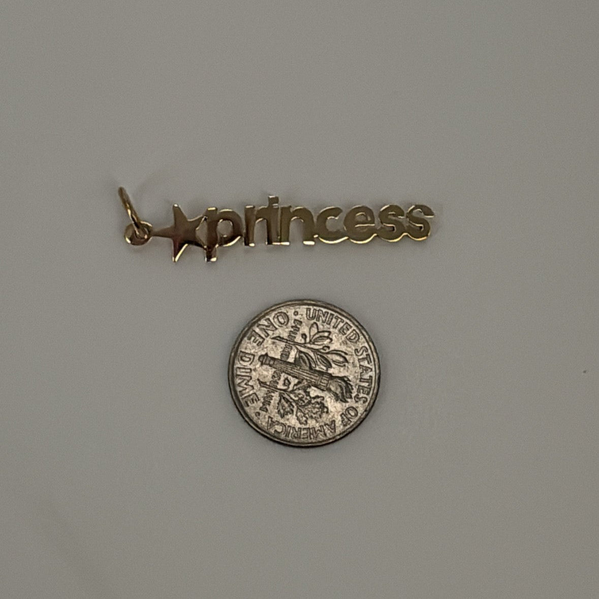 14K princess charm