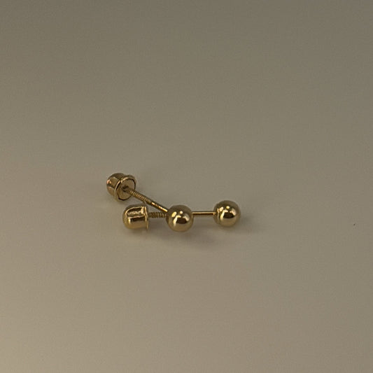 14k ball stud earrings