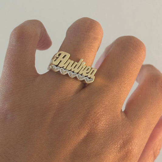 Vintage “Andrea” Name Ring - 14K Solid Gold