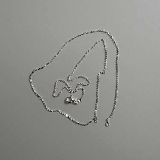 Sterling Silver 925 Cable Chain – Made in Italy (18”)