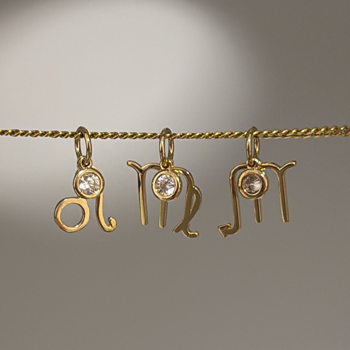 14K gold dainty  Zodiac charms