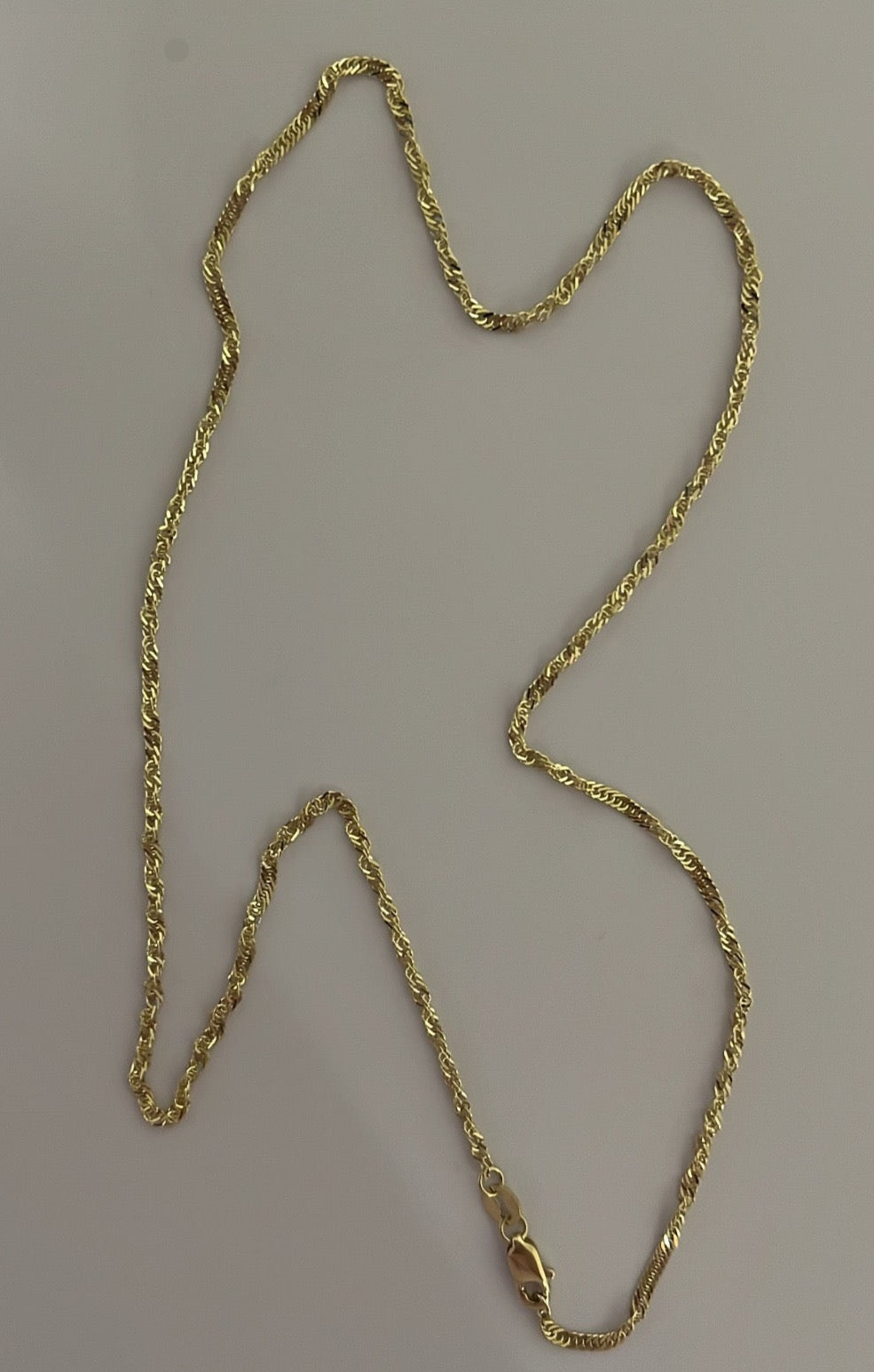 14k solid singapore chain