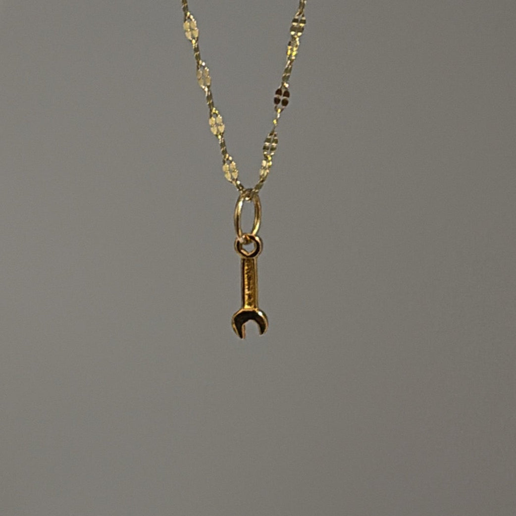 24k mini wrench charm